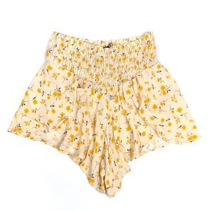 BLUE LIFE California Paradise Shorts Coquette Boho Daisy Yellow Ditsy Floral XS